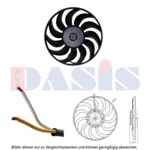Lüfter, Motorkühlung AKS DASIS  048054N für AUDI A4 (8E2, B6)  A4 Avant (8E5, B6…