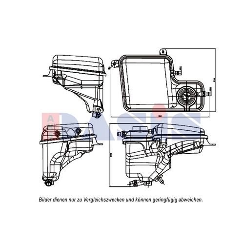 Ausgleichsbehälter, Kühlmittel AKS DASIS  053013N für BMW 7 (E65, E66, E67) …