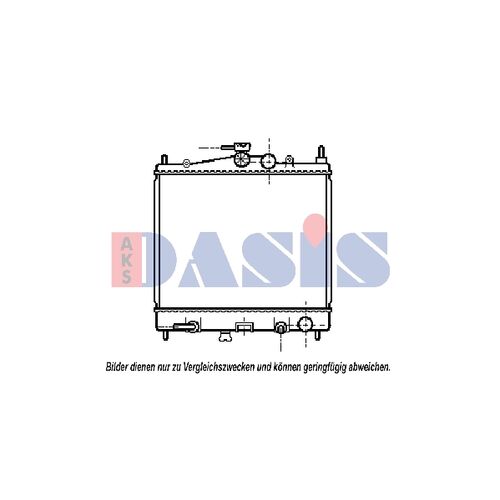 Kühler, Motorkühlung AKS DASIS  070066N für NISSAN MICRA III (K12…