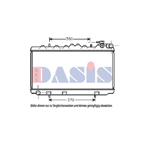 Kühler, Motorkühlung AKS DASIS  070160N für NISSAN SUNNY III Liftback (N14)  …