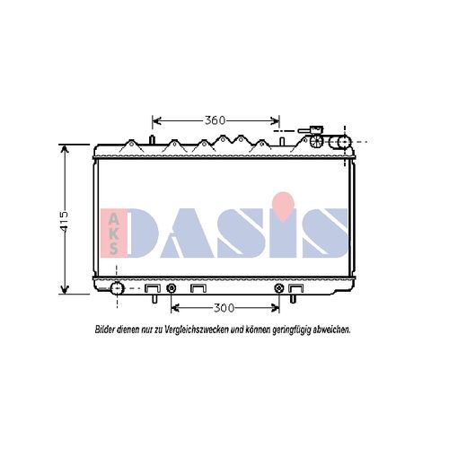 Kühler, Motorkühlung AKS DASIS  070670N für NISSAN PRIMERA Hatchback (P10)  …