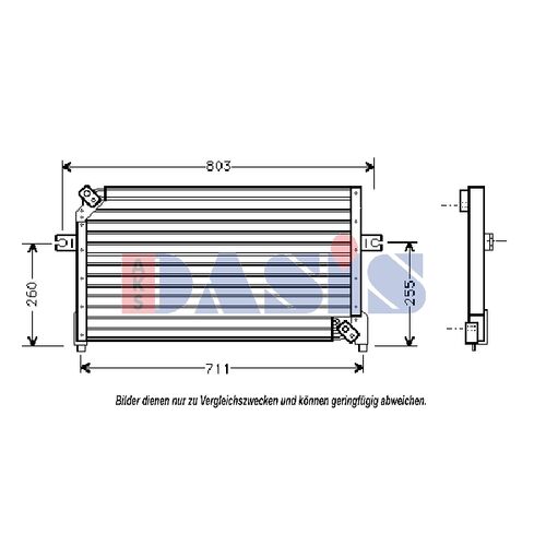 Condenser, air conditioning -- AKS DASIS, Length [mm]: 695...