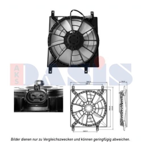 Lüfter, Motorkühlung AKS DASIS 088075N für FIAT SEDICI (FY_) SUZUKI SX4 (EY, GY…