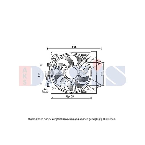 Lüfter, Motorkühlung AKS DASIS 088147N für FIAT PANDA (312_, 319_…