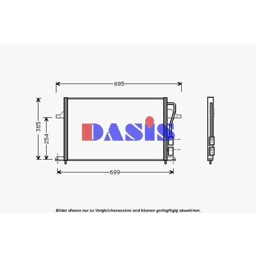 Condenser, air conditioning -- AKS DASIS, Length [mm]: 540...