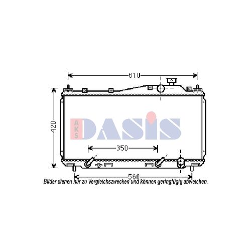 Kühler, Motorkühlung AKS DASIS 100069N für HONDA CIVIC VII Hatchback (EU, EP, EV…