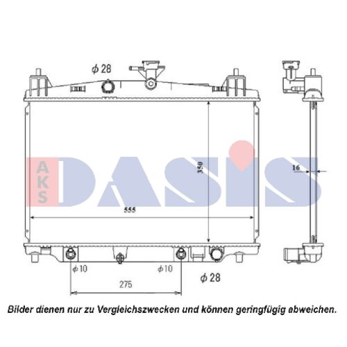 Kühler, Motorkühlung AKS DASIS 110064N für MAZDA 2 (DE…