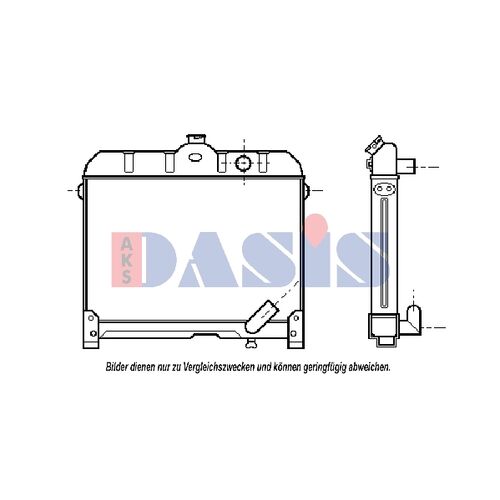 Kühler, Motorkühlung AKS DASIS 130950N für MERCEDES-BENZ T2/L Pritsche/…