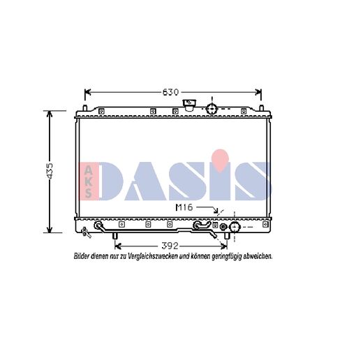 Kühler, Motorkühlung AKS DASIS 140054N für MITSUBISHI LANCER V (CB_A, CD_A, CE_A…