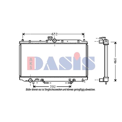 Kühler, Motorkühlung AKS DASIS 140056N für MITSUBISHI CARISMA (DA_) CARISMA …