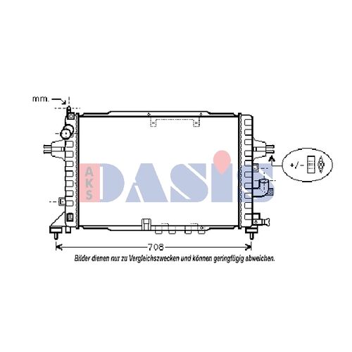 Kühler, Motorkühlung AKS DASIS 150064N für OPEL ASTRA H (A04) ASTRA H GTC (A04) …