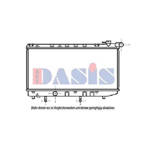 Radiator, engine cooling -- AKS DASIS, Length [mm]: 325, Width [mm]: 668...