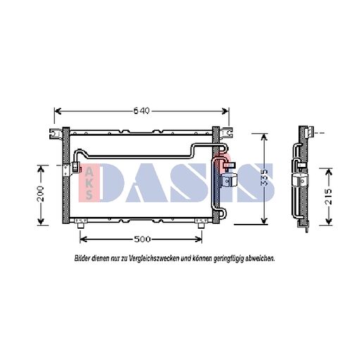 Condenser, air conditioning -- AKS DASIS, Length [mm]: 578...