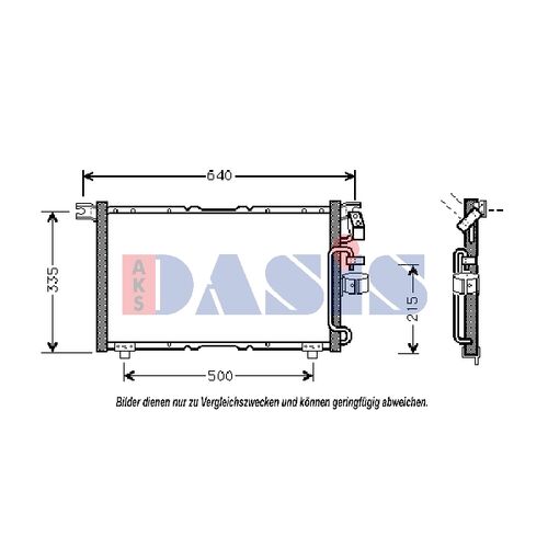 Condenser, air conditioning -- AKS DASIS, Length [mm]: 553...
