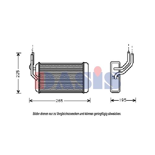 Heat Exchanger, interior heating -- AKS DASIS, ROVER, 100 / METRO (XP),...