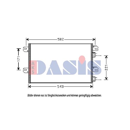 Condenser, air conditioning -- AKS DASIS, Length [mm]: 495...