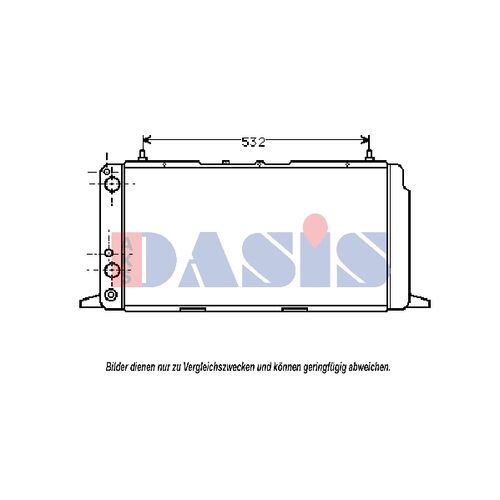 Kühler, Motorkühlung AKS DASIS 480980N für AUDI 100 (44, 44Q, C3) 100 Avant (44…