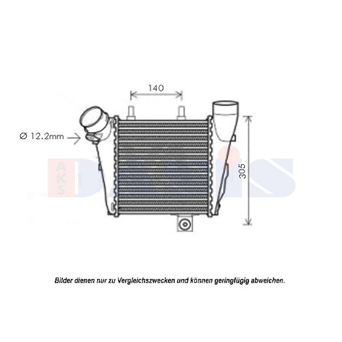 Ladeluftkühler AKS DASIS 487036N für AUDI A8 (4H2, 4H8, 4HC, 4HL…