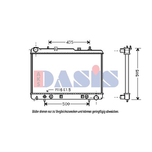 Kühler, Motorkühlung AKS DASIS 510012N für DAEWOO MUSSO (FJ) SSANGYONG MUSSO (FJ…