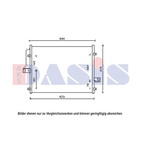 Kondensator, Klimaanlage AKS DASIS 512073N für SSANGYONG KYRON