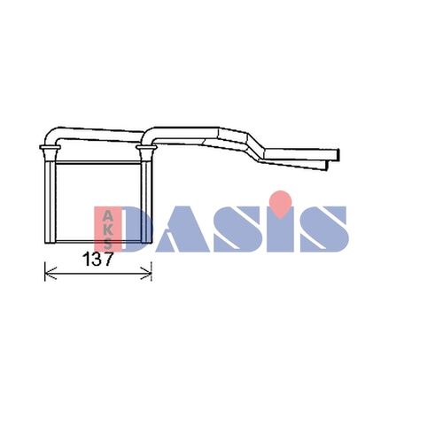 Heat Exchanger, interior heating -- AKS DASIS, Core Dimensions: 110x97x20...