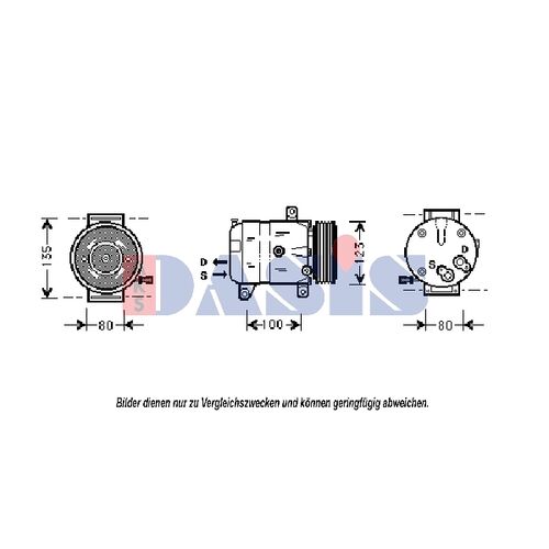 Kompressor, Klimaanlage AKS DASIS 820670N für OPEL MOVANO Combi (X70) MOVANO …