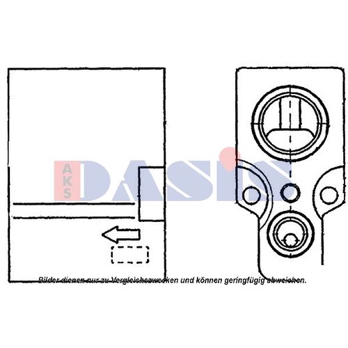 Expansion Valve, air conditioning -- AKS DASIS, RENAULT, OPEL, NISSAN,...