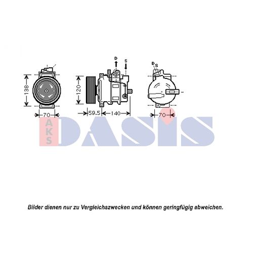 Compressor, air conditioning -- AKS DASIS, AUDI, A6 (4F2, C6), Avant...