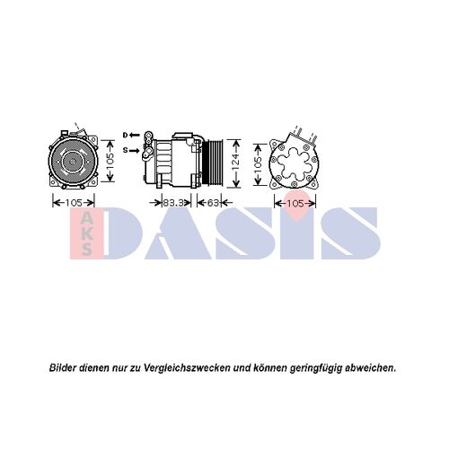 Kompressor, Klimaanlage AKS DASIS 850103N für FIAT SCUDO Combinato (220_) ULYSSE…