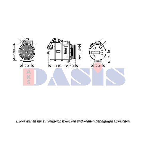 Kompressor, Klimaanlage AKS DASIS 850358N für BMW 5 (E60) 5 Touring (E61) 7 (E65…