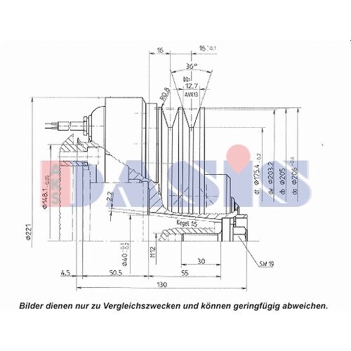 Magnetkupplung, Klimakompressor -- AKS DASIS, Lüfterkupplung, ..., Bus...