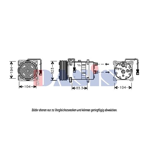 Compressor, air conditioning -- AKS DASIS, PEUGEOT, CITROËN, 309 II...