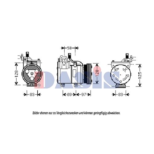 Kompressor, Klimaanlage AKS DASIS 851391N für HYUNDAI ACCENT II (LC) ACCENT II …