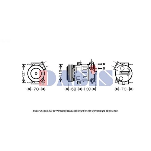 Kompressor, Klimaanlage AKS DASIS 851604N für FIAT DOBLO Pritsche/Fahrgestell (…