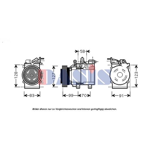 Kompressor, Klimaanlage AKS DASIS 851672N für HYUNDAI SONATA IV (EF) KIA …
