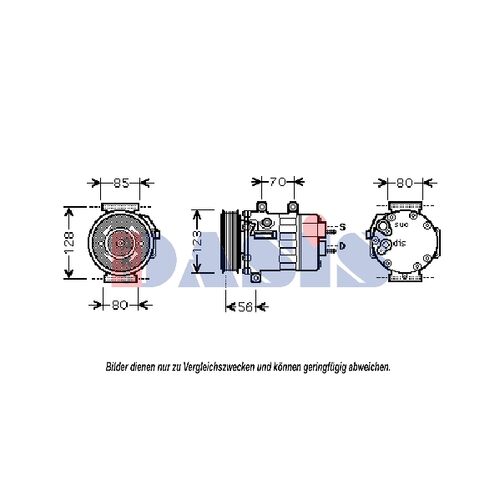 Kompressor, Klimaanlage AKS DASIS 851815N für FIAT SCUDO (270_, 272_) SCUDO …