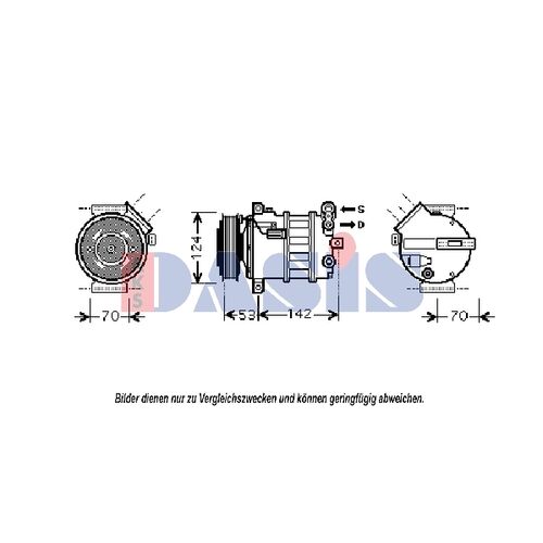 Kompressor, Klimaanlage AKS DASIS 851885N für SAAB 9-5 (YS3E) 9-5 Kombi (YS3E…