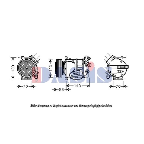 Compressor, air conditioning -- AKS DASIS, VOLVO, XC90 I (275), S80 II...