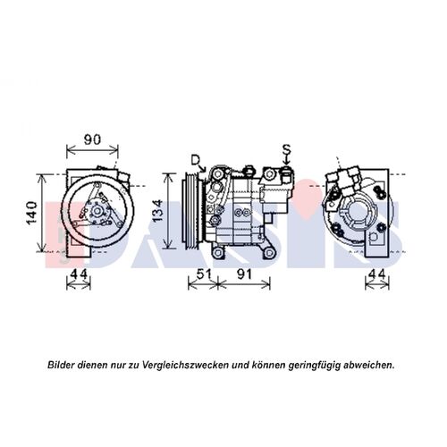 Kompressor, Klimaanlage AKS DASIS 851927N für NISSAN ALMERA I Hatchback (N15) …