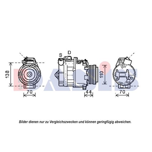 Compressor, air conditioning -- AKS DASIS, BMW, X5 (E53)