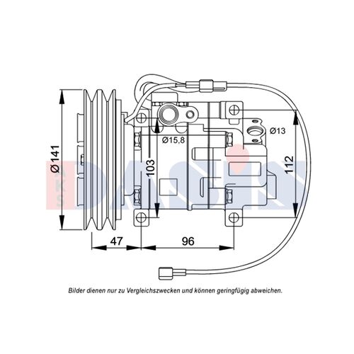 Compressor, air conditioning -- AKS DASIS, MAZDA, PREMACY (CP), 626 V...