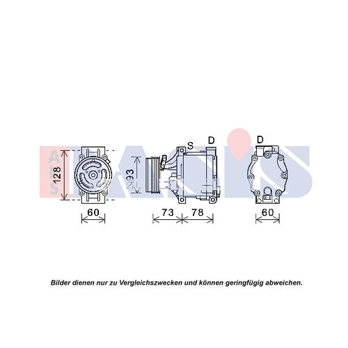Kompressor, Klimaanlage AKS DASIS 852817N für SUBARU LEGACY IV (BL) LEGACY IV …