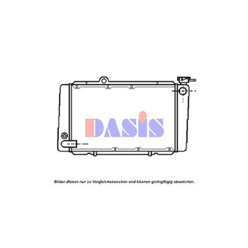 Radiator, engine cooling -- AKS DASIS, Length [mm]: 498, Width [mm]: 310...