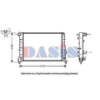 Kühler, Motorkühlung AKS DASIS 010006N für ALFA ROMEO 147 (937_…