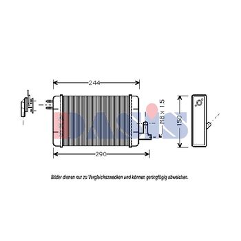 Heat Exchanger, interior heating -- AKS DASIS, FIAT, ALFA ROMEO, ...