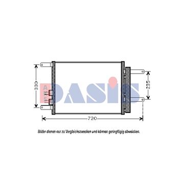Kondensator, Klimaanlage AKS DASIS 022004N für ALFA ROMEO 166 (936_…