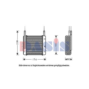 Heat Exchanger, interior heating -- AKS DASIS, for OE number: 1706087...