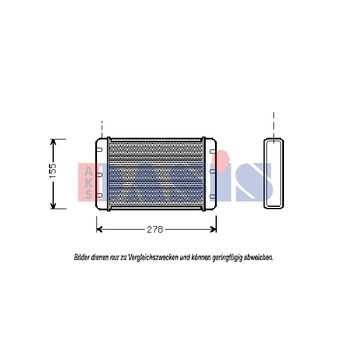 Heat Exchanger, interior heating -- AKS DASIS, Length [mm]: 220...