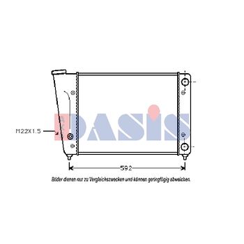 Kühler, Motorkühlung AKS DASIS 041020N für VW GOLF I (17) GOLF I Cabriolet (155…