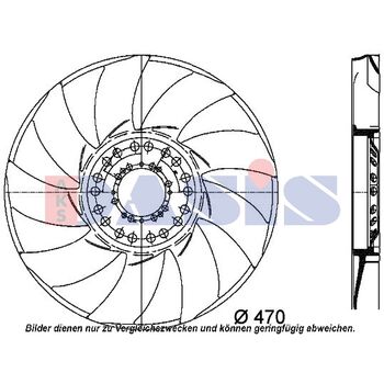 Fan Wheel, engine cooling -- AKS DASIS, BMW, 7 (E65, E66, E67), X5...